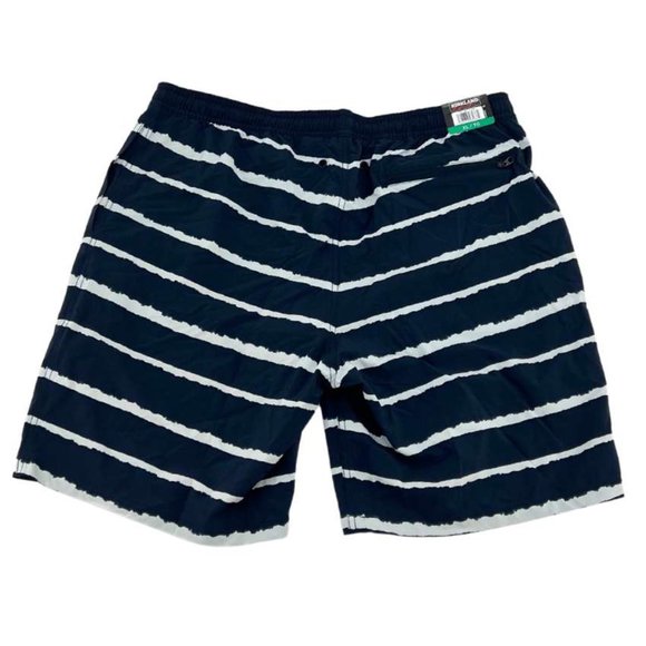Kirkland | Men's Swim Shorts | Navy & White | Stripes | Size XL - Picture 2 of 2